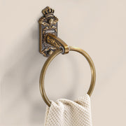 Plantex Aluminium Antique Towel Ring/Napkin Holder/Towel Hanger/Bathroom Accessories (Brass-Antique Finish)