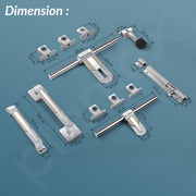 Plantex Stainless Steel Door Kit for Single Door/Door Accessories (10-inch Al-Drop,8-inch Latch,2 Handles of 8 and 7 Inch,7-inch Tower Bolt and 4-inch Door Stopper- (Chrome & Satin)