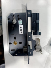 Plantex Mortise Door Lock Set with Brass Cylinder & Keys/Heavy-Duty Main Door Lock Body - Pack of 1 (Z-Black)