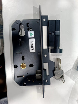 Plantex Mortise Door Lock Set with Brass Cylinder & Keys/Heavy-Duty Main Door Lock Body - Pack of 1 (Z-Black)
