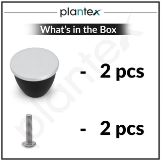 Plantex Heavy Duty Knob for Drawer/Cabinet/Pull and Push for Drawer Home/Office Pack of 2 (Black Nickel Matt)