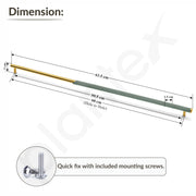 Plantex Stainless Steel & Aluminium Cabinet Handle/600mm Wardrobe Door Handle/Cupboard Pull-Push Handles for Home/Office - Pack of 2 (Green & Gold)