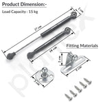 Plantex 10 Inch Hydraulic Gas Spring Stay Strut Pneumatic Lift Support/Cabinet Hinges Support/Capacity 15 KGS (150 N) - Pair of 1 (2 Pcs) (Silver)