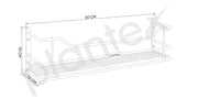 Plantex Bathroom Shelf for Wall/Stainless Steel Shelf for Kitchen with Railings/Perfume Rack/Bathroom Organiser (12 inch, Chrome)