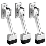Plantex Door Stopper/Gate Stopper for Door/Heavy Duty 5 Inch Long Door Stopper for Wooden Door- Set of 3 (Silver Chrome)