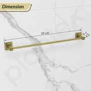 Plantex 24 Inch Single Towel Rod for Bathroom/Stainless Steel Towel Hanger/Towel Bar Holder/Towel Stand/Bathroom Accessories - Pack of 1, Aqua (Brass Antique)