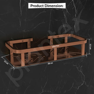 Plantex Stainless 304 Grade Steel Shelf for Bathroom/Kitchen Rack - Bathroom Accessories - Pack of 2 (12X5 Inches-PVD Rose Gold Finish)