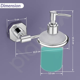 Plantex 304 Grade Stainless Steel Hand Wash Holder for Wash Basin Liquid Soap Dispenser Bathroom Accessories - Nipron (Chrome)