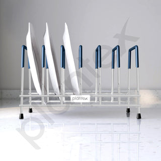 Plantex Stainless Steel Thali Stand/Dish Rack/Plate Stand/Plate Rack for Modular Kitchen/Tandem Box Accessories (Chrome)