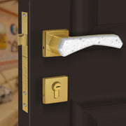 Plantex Premium Main Door Lock Set With 3 Years Warranty - Mortise Lock (594 - Gold and White)