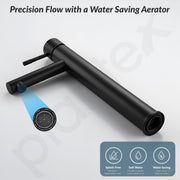 Plantex Wash Basin Mixer Tap Hot and Cold/Pure Brass Tap Handle and 304 Grade Stainless Steel Body/Hot & Cold Basin Mixer/Pillar Spout for Wash Basin/Deck Mount - (8013-2, Black)
