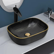 Plantex Table Top Wash Basin For Bathroom/Designer Ceramic Basin/Countertop Vessel Sink Basin - Indo-European Collection (18 x 13 x 5 Inch)