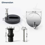 Plantex 55MM QQ Toilet Seat Cover Hinges/Soft Close QQ Quick Release Replacement Kit/Corrosion-Resistant Hydraulic Dampers with Screws & Fittings/Easy Installation-1 Pair (2 Piece)