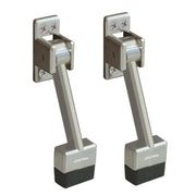 Plantex Heavy Duty 5 Inch Long Door Stopper with Strong Rubber Grip/Door Stopper - (Pack of 2,Silver Matt)