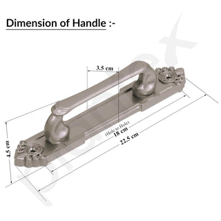 Plantex 8 Inch Heavy Duty Main Door Handle/Pull Push Handle for Main Door Home & Hotel/3 Years Warranty Pack of 1 (294, Satin Finish, Silver)