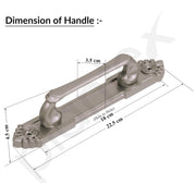 Plantex 8 Inch Heavy Duty Main Door Handle/Pull Push Handle for Main Door Home & Hotel/3 Years Warranty Pack of 1 (294, Satin Finish, Silver)