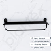 Plantex 304 Grade Stainless Steel 24 inch Towel Rack/Towel Stand/Towel Bar/Towel Hanger for Bathroom/Bathroom Accessories - Parv (Black)