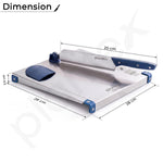 Plantex Stainless Steel Chopping Board with Knife/Heavy Duty Food Grade Steel Cut & Chop Board/Adjustable Cutting Guide with Knife Lock/Rust Proof Vegetable/Fruit - (Chrome & Blue) 