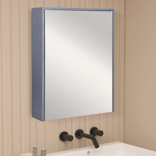 Plantex Bathroom Mirror Cabinet - HDHMR Wood Mayfair Bathroom Organizer Cabinet (18 x 24 Inches) Bathroom Accessories (Linen Grey)