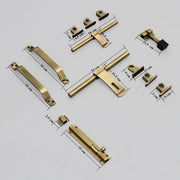 Plantex Stainless Steel Door Kit for Single Door/Door Hardware/Door Accessories (10 inch Al-drop,8 inch Latch, 8 inch 2 Handles,7 inch Tower Bolt and 4 inch Door Stopper) - (DK-02-Brass Antique)
