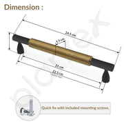 Plantex Cabinet Handle/Kitchen Cabinet Door Handle/Wardrobe/224 mm Cupboard Handle/Door Pull-Push Handle for Home/Office - Pack of 2 (Brass Antique)