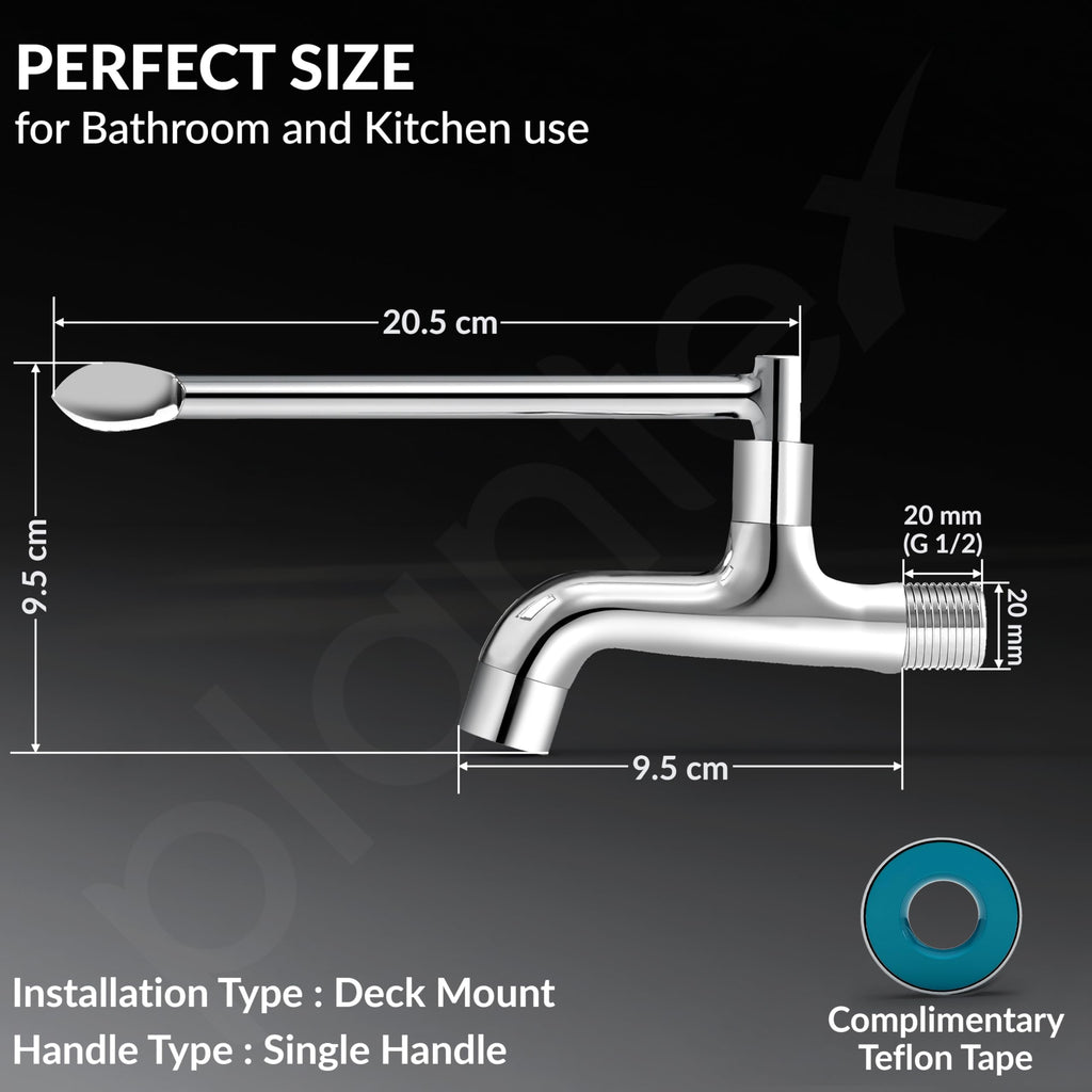 Plantex Lab Bib Cock for Bathroom/Short Body Tap with Wall Flange and ...