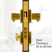Plantex Premium Door Locks with 3 Years of Warranty by Palntex/Main Door Lock for Home/Mortise Lock for Door - Main Door Lock Set (644 - PVD Gold)