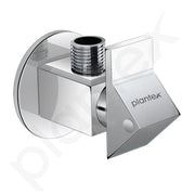 Plantex Pure Brass PRI-305 Angle valve with Teflon tape and Brass Wall Flange for Bathroom/Wash Basin/Washing Machine- [Mirror Chrome]