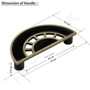 Plantex Door Handle/8 Inch Main Door Handle/Door Handle for Home/Pull-Push Door Handle/Door Accessories - Pack of 1 (Brass Antique, Black)