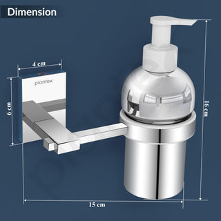 Plantex 304 Grade Stainless Steel Wash Basin Hand Wash Holder and Dispenser for Liquid Soap for Bathroom Accessories - Senso (Chrome)