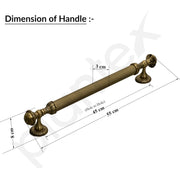 Plantex Heavy Duty Main Door Handle - 21.5 Inch Pull Push Handle for Wooden & Glass Doors, Pack of 1 (320 - Brass Antique Finish)