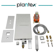 Plantex Shower Panel for Bathroom/Solid Brass 3 in 1 Bathroom Shower Set/Overhead Shower with Dual Function/Handshower with Waterfall Outlet –Chrome