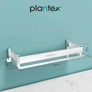 Plantex Stainless Steel Bathroom Shelf Rack/Bathroom Organizer/Wall Shelf for Bathroom Accessories Set/Kitchen Stand/Kitchen Shelves & Racks - Chrome (12x5 Inch)