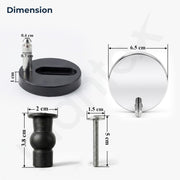 Plantex 65MM QQ Toilet Seat Cover Hinges/Soft Close QQ Quick Release Replacement Kit/Corrosion-Resistant Hydraulic Dampers with Screws & Fittings/Easy Installation-1 Pair(2 Piece)