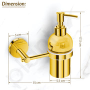 Plantex 304 Grade Stainless Steel Hand Wash Holder for Wash Basin Liquid Soap Dispenser/Bathroom Accessories - Oreo (Gold)