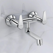 Plantex Pure Brass LEA-716 Non Telephonic Wall Mixer with Water Saving Faucet Nozzle/Mixer Tap for Bathroom with Brass Wall Flange-7 Year Warranty by Plantex (Mirror Chrome)