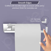 Plantex 304 Grade Stainless Steel Toilet Paper Roll Holder for Bathroom/Tissue Paper Holder Stand for Washroom/Bathroom Accessories - Benz (Chrome)