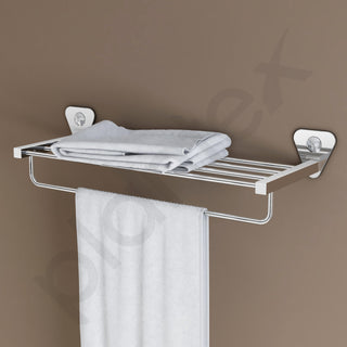 Plantex Pyramid Stainless Steel Towel Rack for Bathroom/Towel Rod/Towel Stand/Towel Hanger/Bathroom Accessories - 24 Inch (Chrome Finish)
