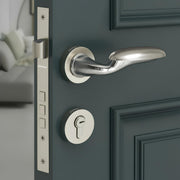 Plantex Door Lock for Home/Main Door Lock Set/Mortise Lock Set with Brass Lock Body & Cylinder - Pack of 1 (7134, Satin Steel & Chrome)