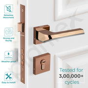 Plantex Heavy Duty Main Door Lock - Mortise Lock for Door/Door Lock for Bedroom/Home/Office/Hotel (7113 - PVD Choco & Satin Black)