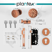 Plantex Heavy Duty Door Lock/Main Door Mortise Lock Handle/Handle Set for Home/Office/Door Accessories (Rose Gold)