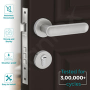 Plantex Main Door Lock/Mortise Lock for Door with 3 Years of Warranty - Robust Door Lock for Home with Brass Lock Body & Cylinder (Satin Finish)