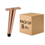 Plantex 6 Inch Sofa Legs for Bed Furniture/Sofa Legs for Table/Sofa Support Legs with Rubber Grip (Rose Gold, 8 Pcs)