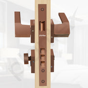 Plantex Main Door Lock/Mortise Lock for Door with 3 Years of Warranty - Robust Door Lock for Home with Brass Lock Body & Cylinder(7120 - PVD Choco)