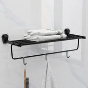Plantex Towel Rack for Bathroom/304 Grade Stainless Steel Towel Stand/24 Inch Towel Hanger/Towel Holder/Bathroom Accessories - Pack of 1 (PMB-2401, Z-Black)