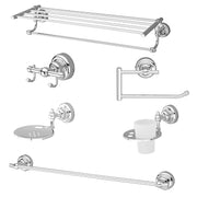 Plantex Stainless Steel 304 Grade Towel Rack with Stainless Steel 304 Grade Skyllo Bathroom Accessories Set 5pcs (Towel Rod/Napkin Ring/Tumbler Holder/Soap Dish/Robe Hook)