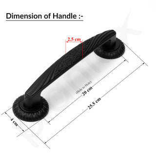 Plantex 10 Inch Main Door Handle for Wooden Doors - Pull-Push Handle Accessories (Pack of 1, Black)