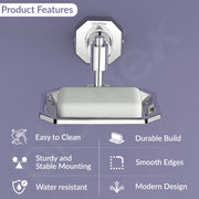 Plantex 304 Grade Stainless Steel Bathroom Soap Case/Soap Holder/Bathroom Accessories - Nipron (Chrome)
