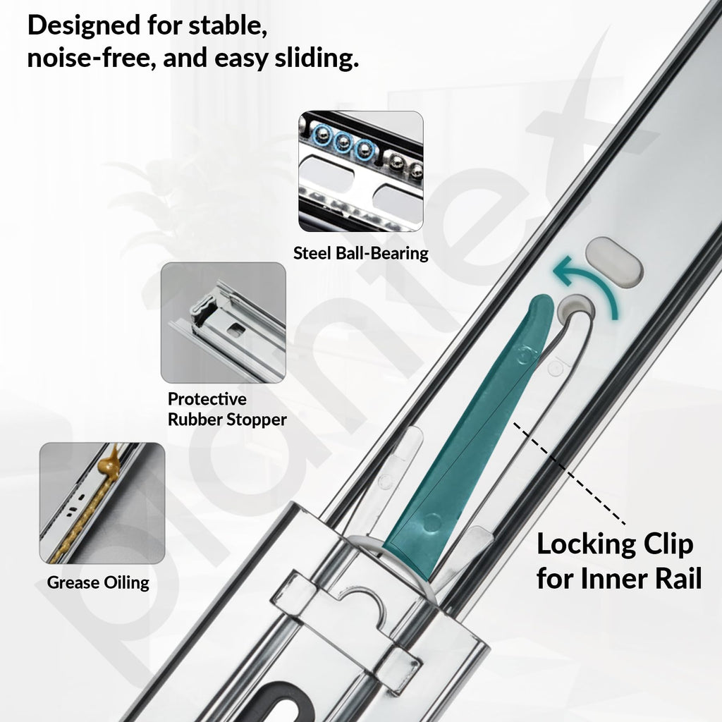 Plantex Drawer Channel/Regular Close Ball Bearing/Channel for Drawer/T ...