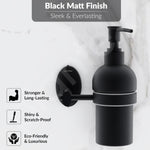 Plantex Liquid Soap Dispenser for Bathroom/304 Grade Stainless Steel Wall Mount handwash Dispenser/Shampoo Dispenser/Bathroom Accessories - Oreva (Black)